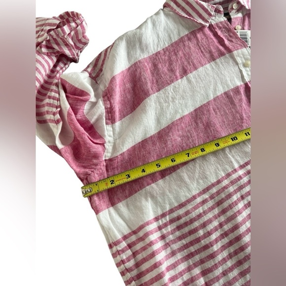 Lauren Ralph LRL Oversized Linen Buttoned Up Tunic Dress - Picture 8 of 13